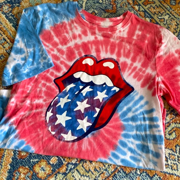 Child Size L 10/12 blue and red tie-dye. - Picture 2 of 3